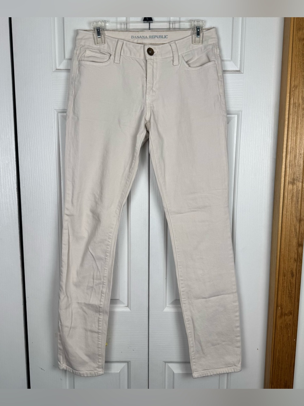 Banana Republic Off-White Straight Leg Pants